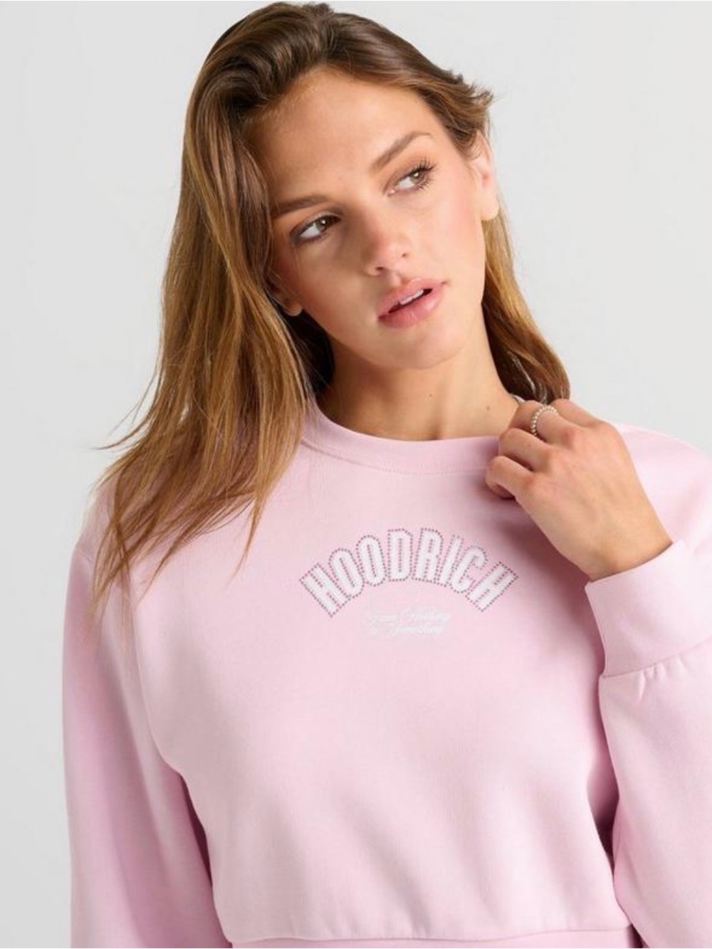 Hoodrich Pink Crew Neck Sweatshirt